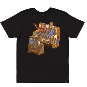 Halloween Graphic Tee Shirt XL Pennywise Freddy Krueger Michael Myers Chucky